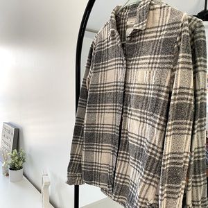 Flannel button long sleeve